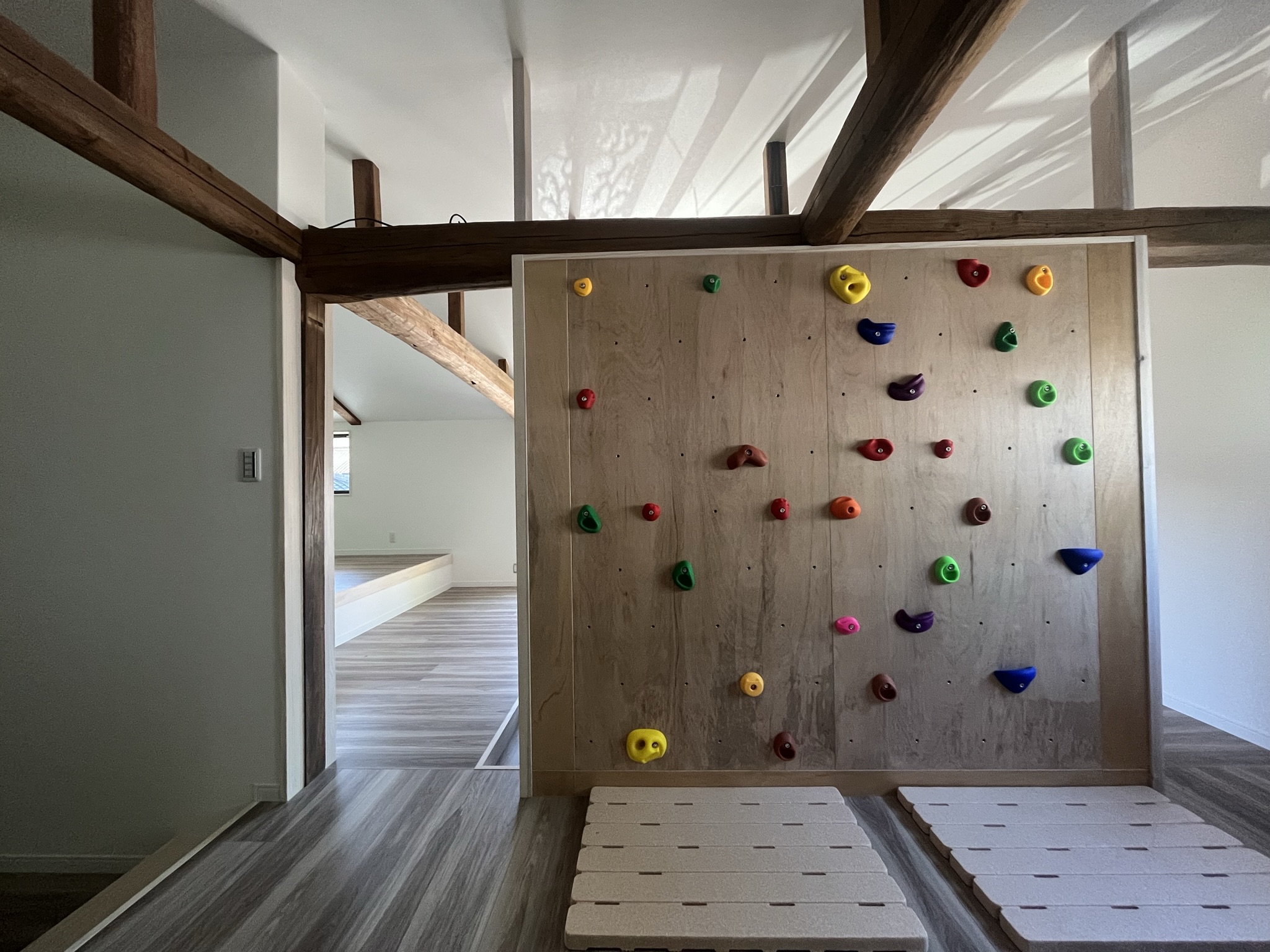 ボルダリングができる家